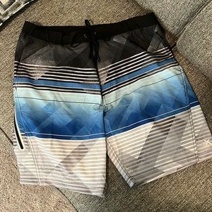 Men’s Striped Board Shorts